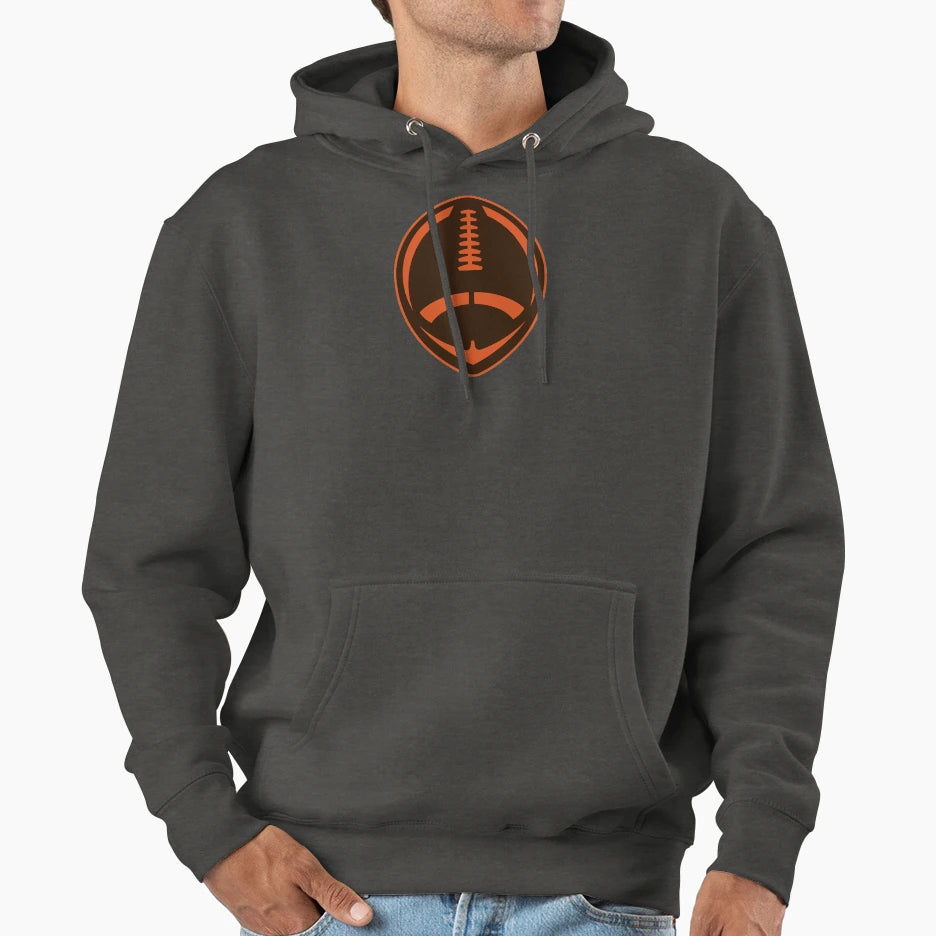 Vector Football Brown Hoodie - Trendy Graphic for Adults - T-Shirt, Sweatshirt, Hoodie