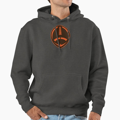 Vector Football Brown Hoodie - Trendy Graphic for Adults - T-Shirt, Sweatshirt, Hoodie