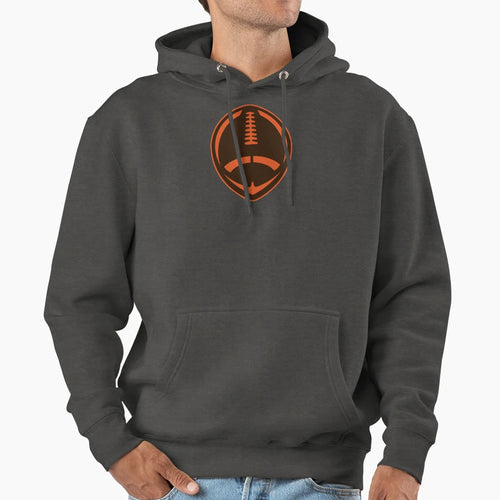 Vector Football Brown Hoodie - Trendy Graphic for Adults - T-Shirt, Sweatshirt, Hoodie