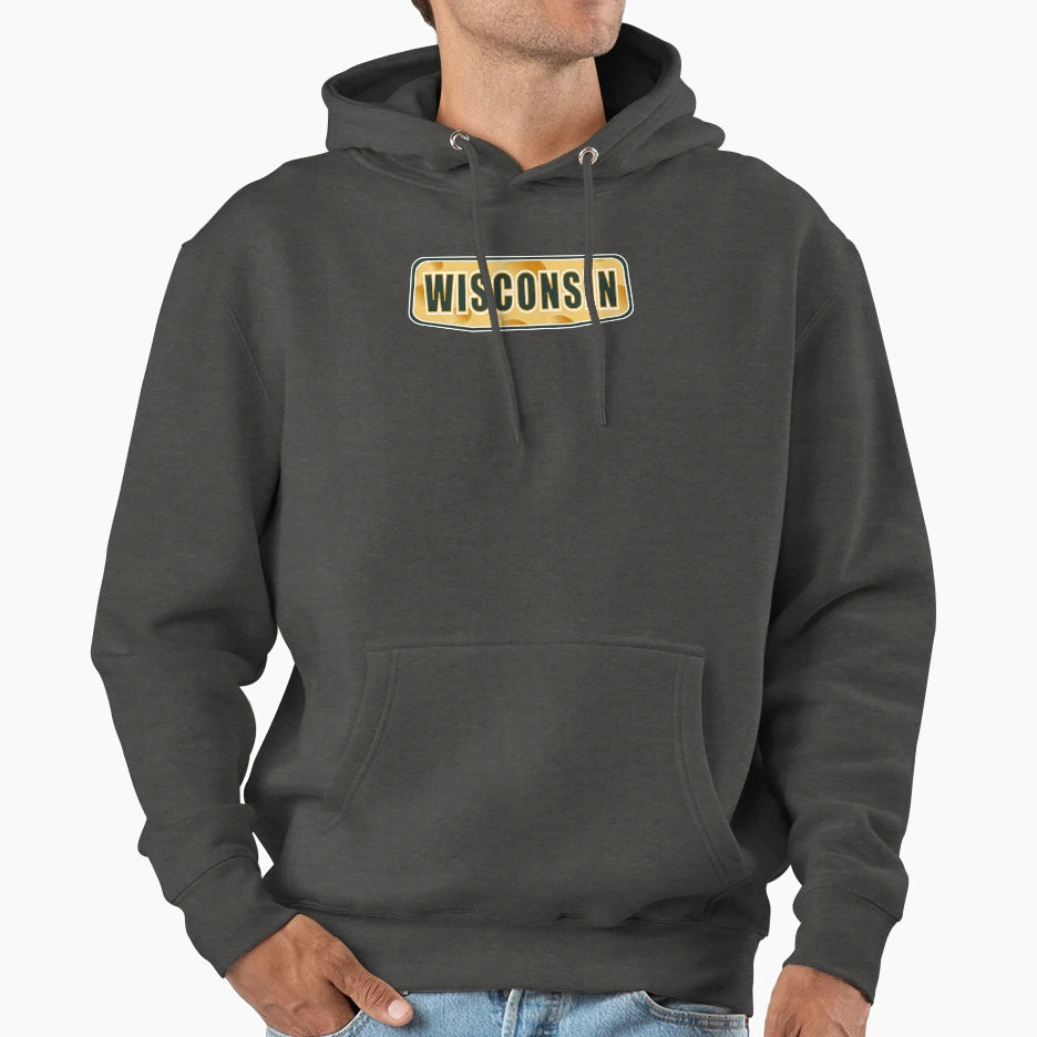 Wisconsin Wide Emblem Hoodie - Streetwear Style for Adults - T-Shirt, Sweatshirt, Hoodie