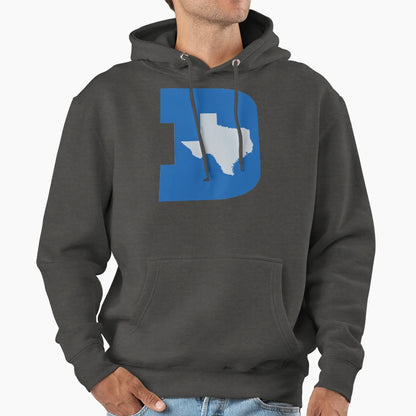 D Texas B Ball Blue Silver Hoodie - Aesthetic Graphic Men Women - T-Shirt, Sweatshirt, Hoodie