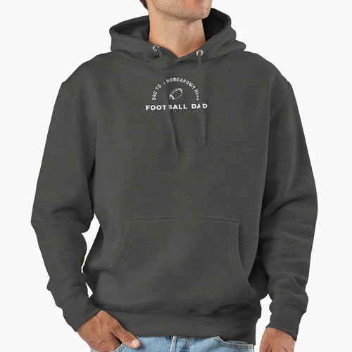 Homegrown Hero Football Dad Hoodie - Graphic Print for Adults - T-Shirt, Sweatshirt, Hoodie