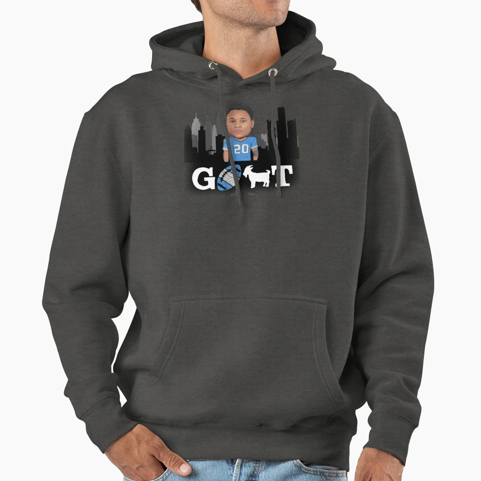 Barry Sanders Detroit Goat Hoodie - Graphic Print for Adults - T-Shirt, Sweatshirt, Hoodie