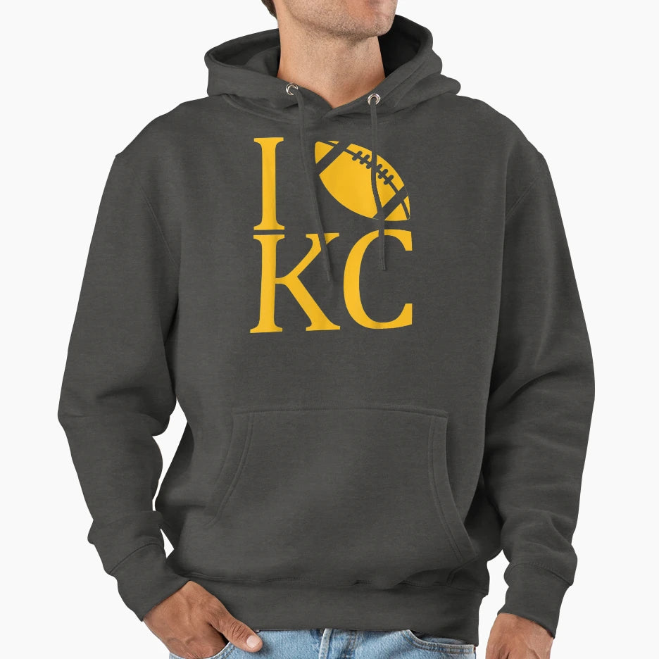 Sunday Funday I Love Kansas City Hoodie - Novelty Apparel for Adults - T-Shirt, Sweatshirt, Hoodie