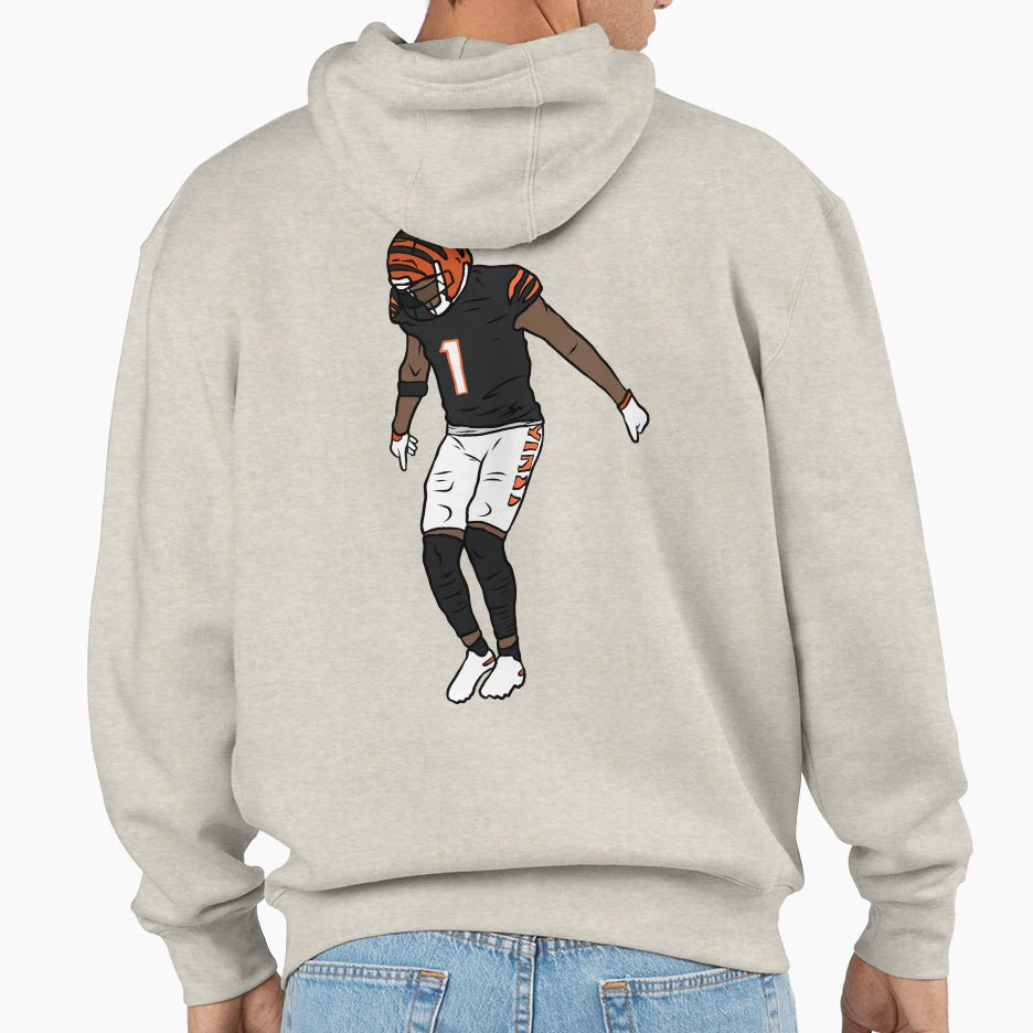 Jamarr Chase Celebration Hoodie - Custom Art Print for Adults - T-Shirt, Sweatshirt, Hoodie