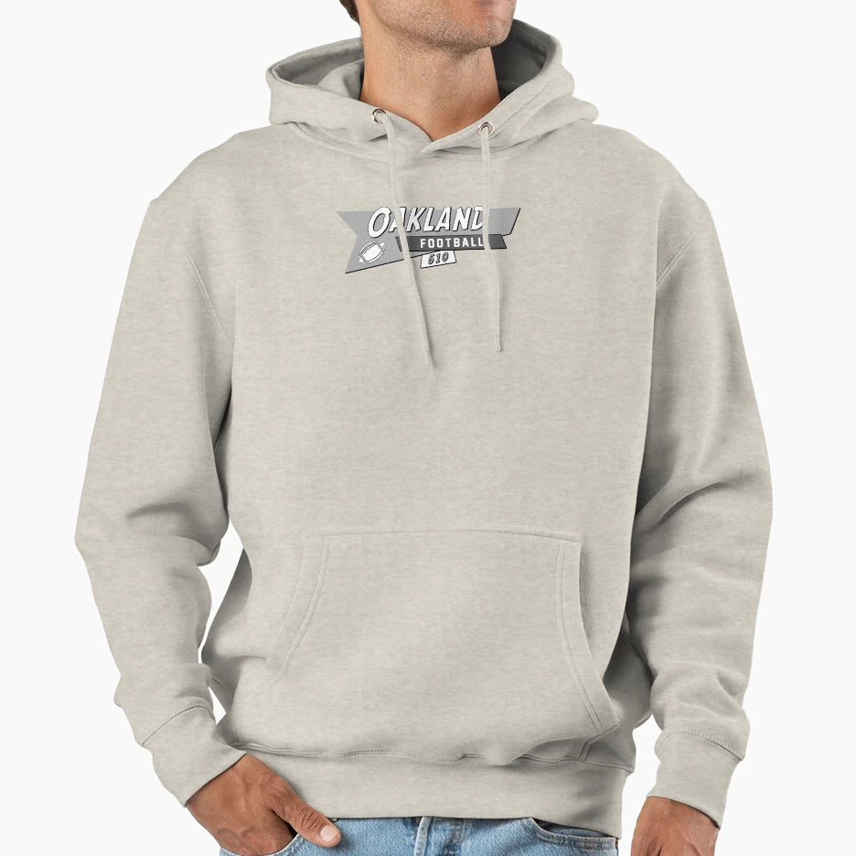 Oakland 90S Football Hoodie - Novelty Apparel Unisex - T-Shirt, Sweatshirt, Hoodie