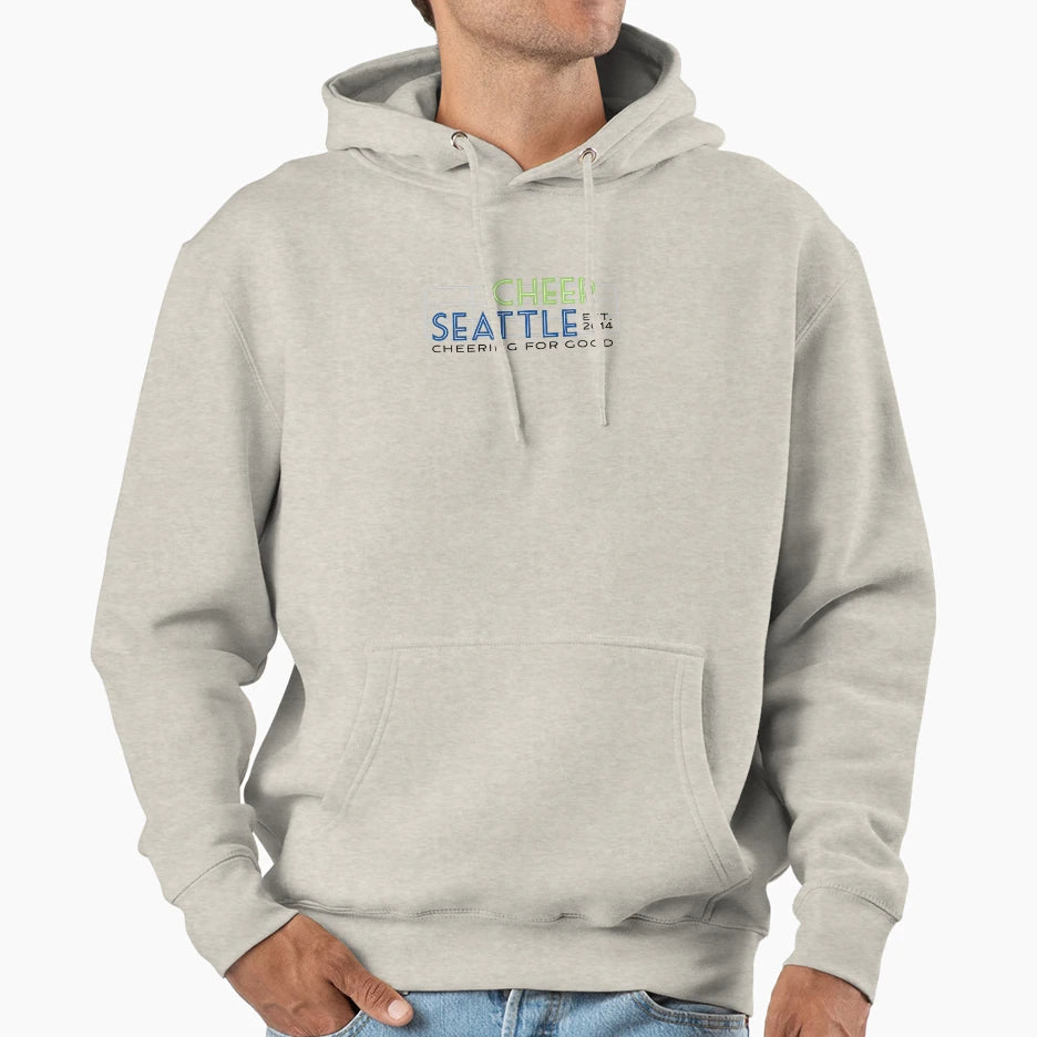 Cheer Seattle Pike Place Hoodie - Minimalist Print Unisex - T-Shirt, Sweatshirt, Hoodie