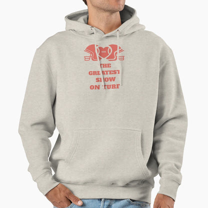 Football Fan Greatest Show Turf Hoodie - Trendy Graphic Unisex - T-Shirt, Sweatshirt, Hoodie
