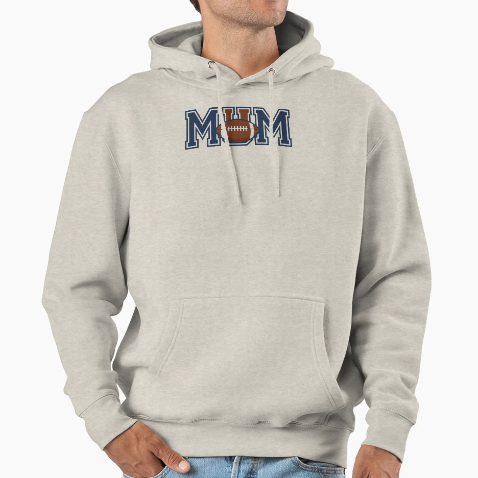 Custom American Football Sports Logo Hoodie - Trendy Graphic Men Women - T-Shirt, Sweatshirt, Hoodie
