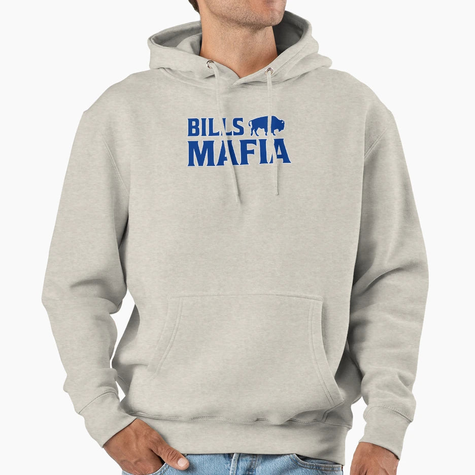 Vintgae New York Blue Buffalo Football Ny Hoodie - Graphic Print Men Women - T-Shirt, Sweatshirt, Hoodie