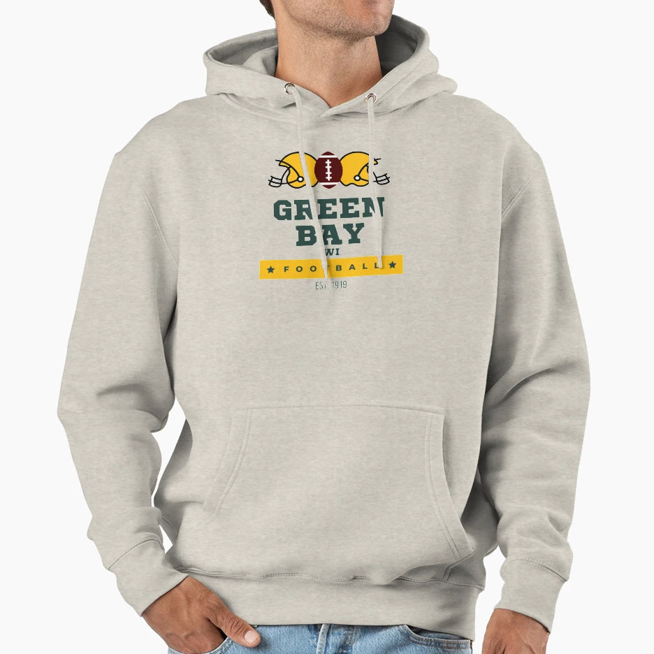 Green Bay Wisconsin Football Hoodie - Novelty Apparel Men Women - T-Shirt, Sweatshirt, Hoodie