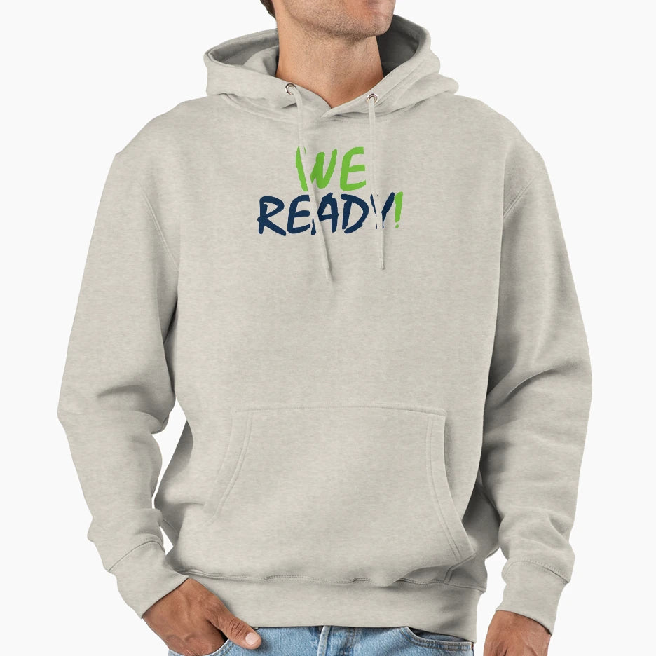 Seattle Seahawks We Ready Wolf Gray Hoodie - Aesthetic Graphic Men Women - T-Shirt, Sweatshirt, Hoodie