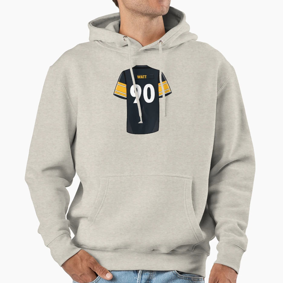 Tj Watt Jersey Hoodie - Novelty Apparel Unisex - T-Shirt, Sweatshirt, Hoodie