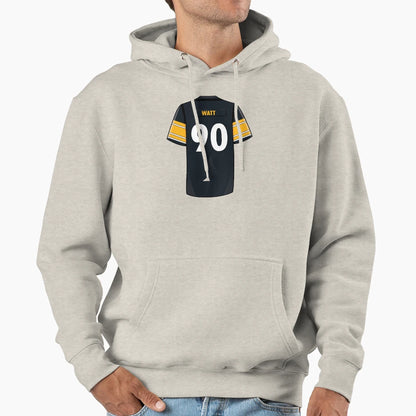 Tj Watt Jersey Hoodie - Novelty Apparel Unisex - T-Shirt, Sweatshirt, Hoodie