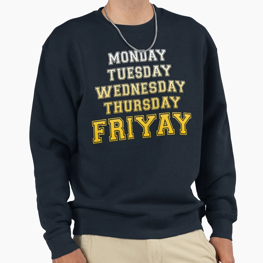 Tgif Friyay Sweatshirt - Aesthetic Graphic for Adults - T-Shirt, Sweatshirt, Hoodie