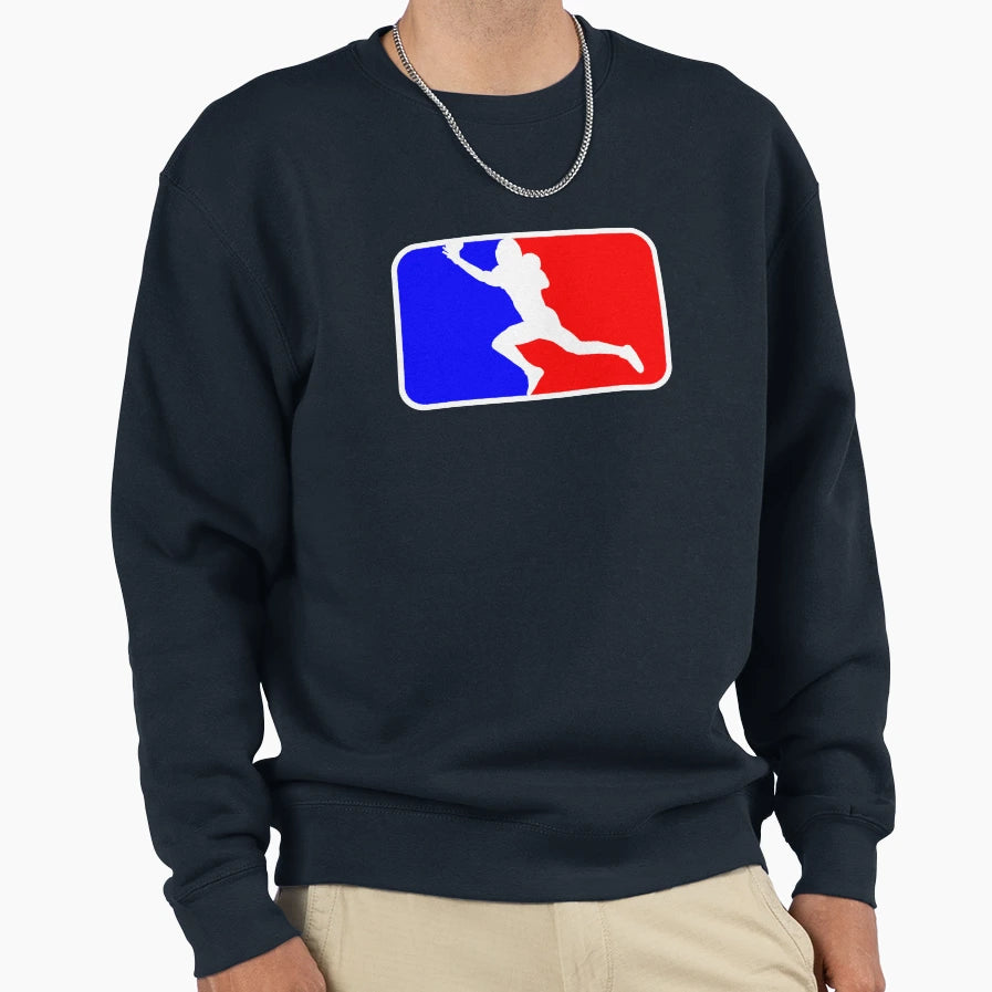 Football Logo Wide Reciever Sweatshirt - Unique Graphic Unisex - T-Shirt, Sweatshirt, Hoodie