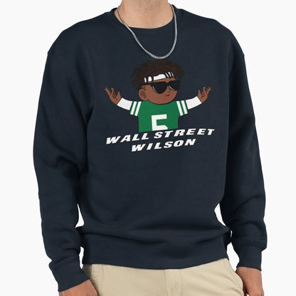 Jets Garrett Wilson Wall Street Sweatshirt - Fun Novelty Design Men Women - T-Shirt, Sweatshirt, Hoodie