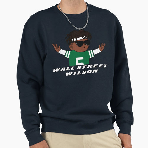 Jets Garrett Wilson Wall Street Sweatshirt - Fun Novelty Design Men Women - T-Shirt, Sweatshirt, Hoodie