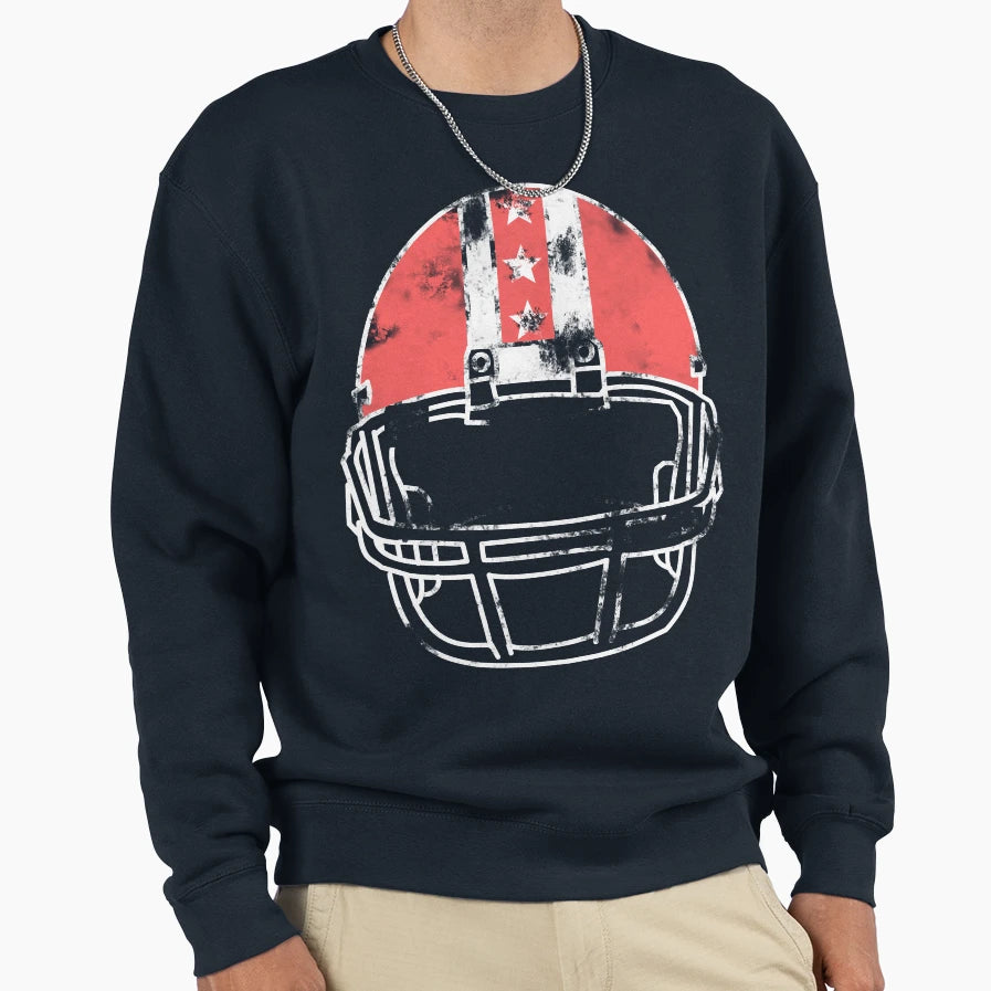 Old Football Helmet Sweatshirt - Trendy Graphic Men Women - T-Shirt, Sweatshirt, Hoodie