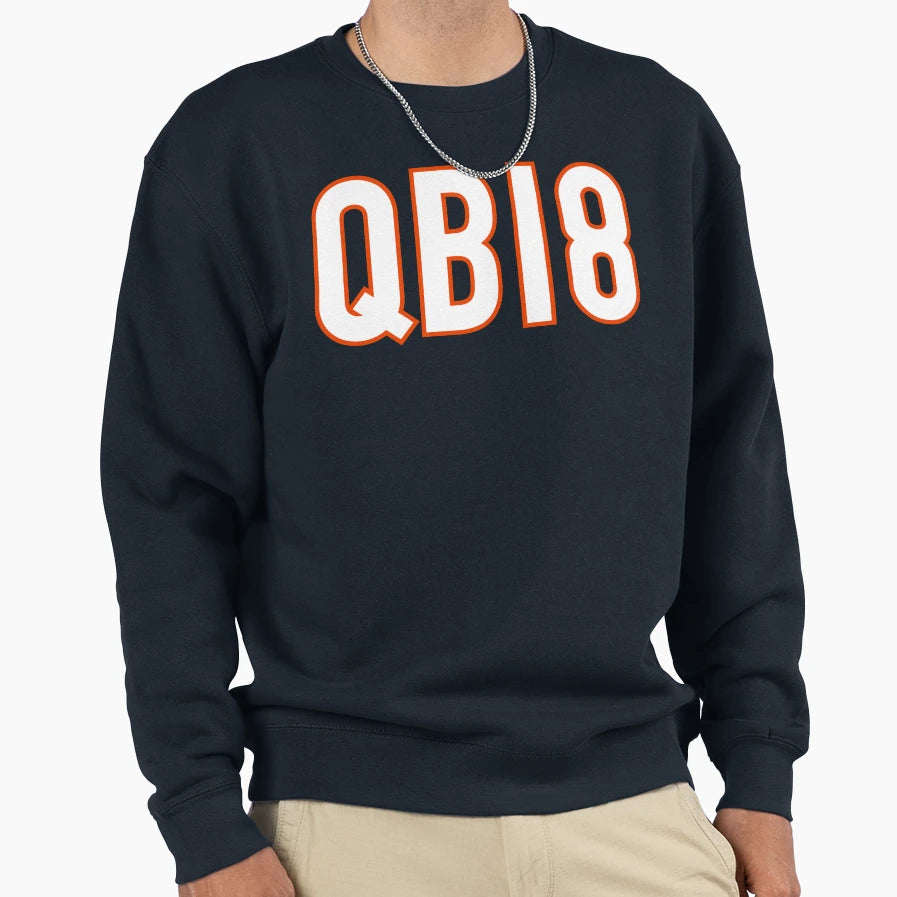Qb18 Chicago White Sweatshirt - Streetwear Style Men Women - T-Shirt, Sweatshirt, Hoodie