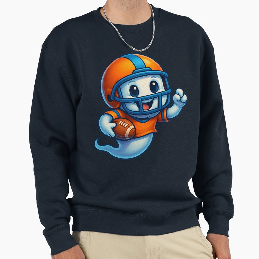 Touchdown Ghost Spooky Football Sweatshirt - Fun Novelty Design Men Women - T-Shirt, Sweatshirt, Hoodie