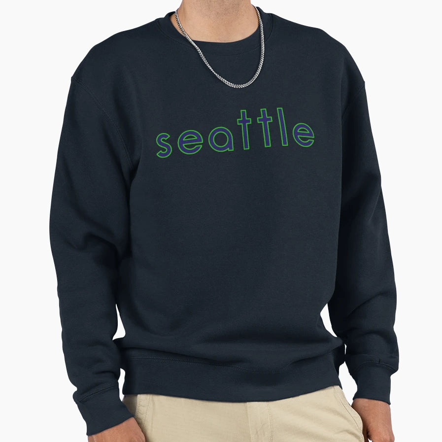 Seattle Washington Logo And Sweatshirt - Streetwear Style Unisex - T-Shirt, Sweatshirt, Hoodie