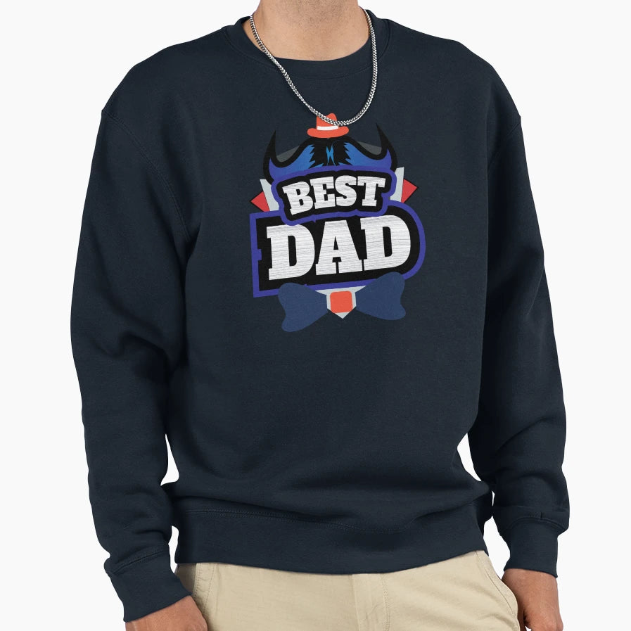 Best Dad Papa Sweatshirt - Minimalist Print Men Women - T-Shirt, Sweatshirt, Hoodie