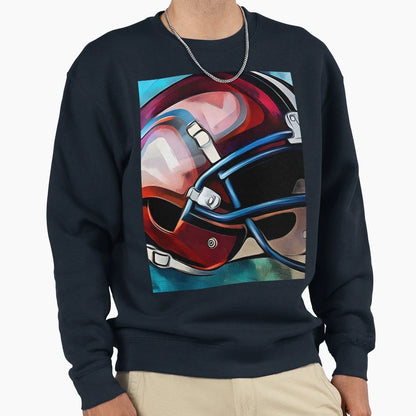 Bold And Vibrant Football Helmet Sweatshirt - Fun Novelty Design Men Women - T-Shirt, Sweatshirt, Hoodie