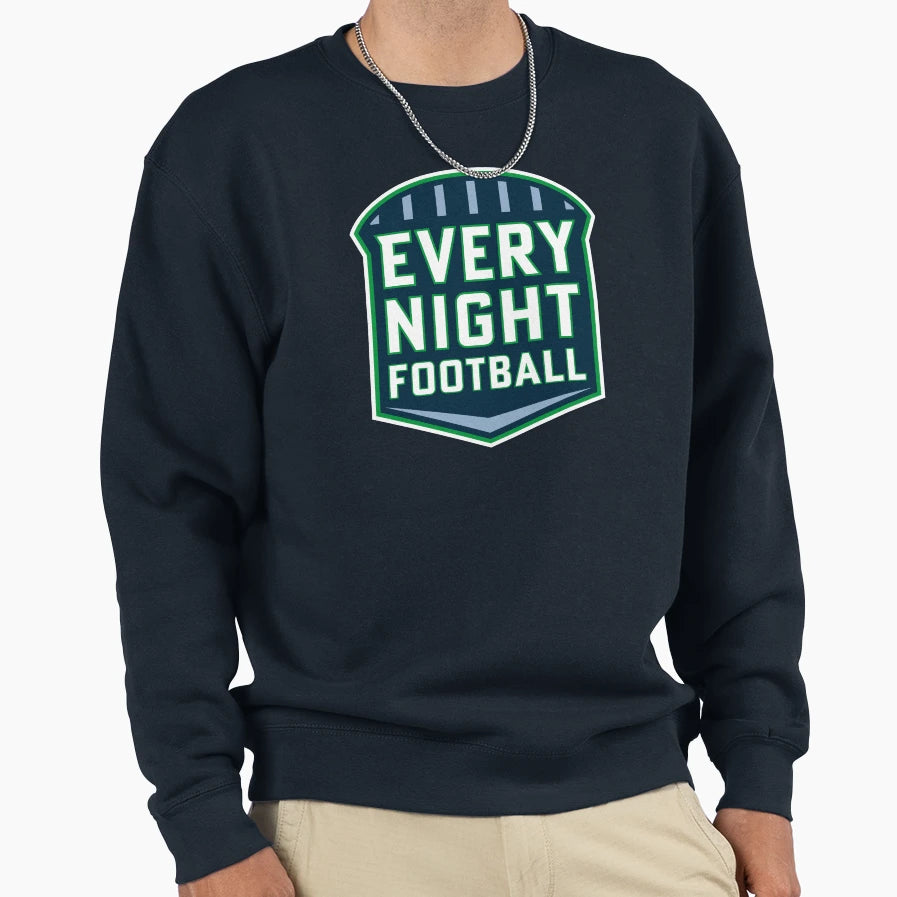 Every Night Football Partial Badge Sweatshirt - Custom Art Print Men Women - T-Shirt, Sweatshirt, Hoodie