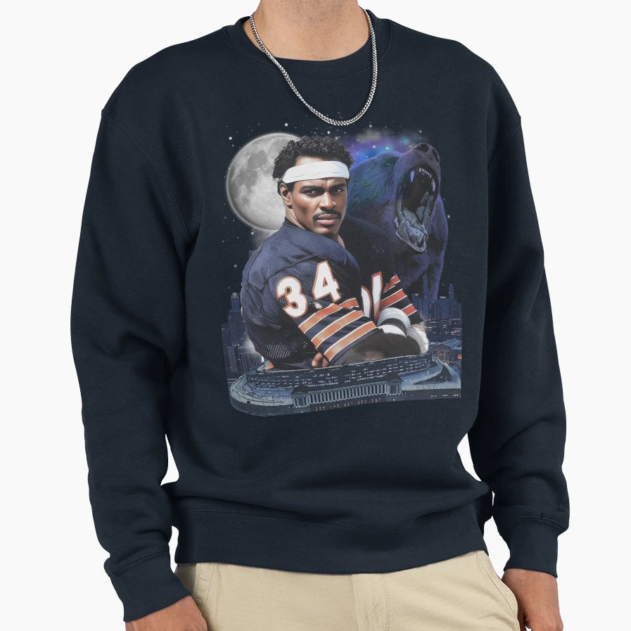 Walter Payton King Chicago Sweatshirt - Aesthetic Graphic Unisex - T-Shirt, Sweatshirt, Hoodie