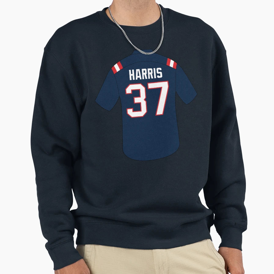 Damien Harris Jersey Number 37 Sweatshirt - Unique Graphic Men Women - T-Shirt, Sweatshirt, Hoodie