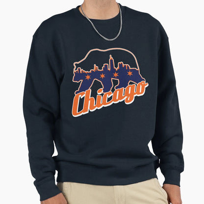 Chi Bear Chicago Skyline Chicago Sweatshirt - Minimalist Print Men Women - T-Shirt, Sweatshirt, Hoodie