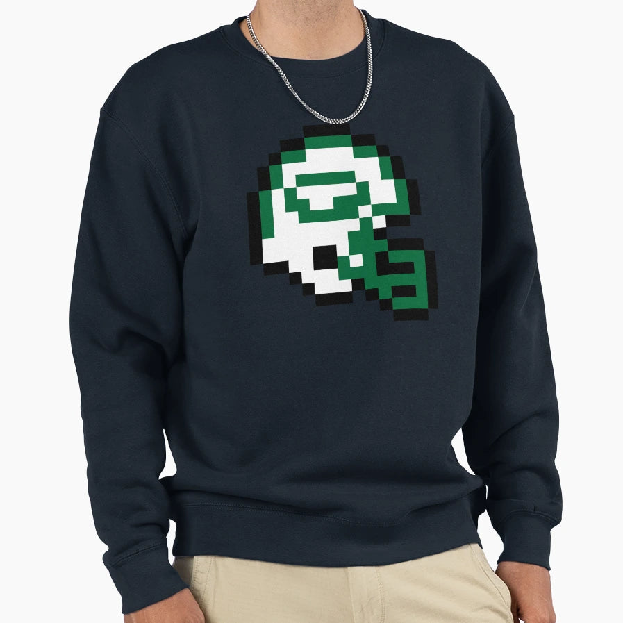 New York Jets 8 Bit Football Sweatshirt - Custom Art Print Men Women - T-Shirt, Sweatshirt, Hoodie