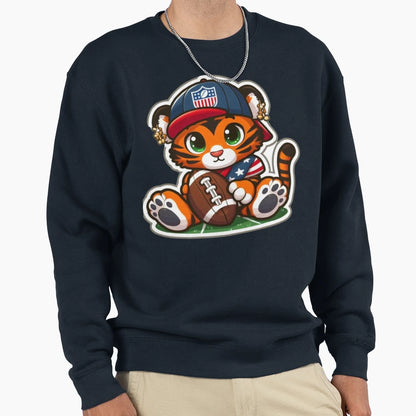 Animated Tigress Footballer Adorable Sweatshirt - Streetwear Style Unisex - T-Shirt, Sweatshirt, Hoodie