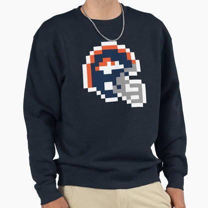 Denver Broncos 8 Bit Football Helmet Sweatshirt - Graphic Print Men Women - T-Shirt, Sweatshirt, Hoodie