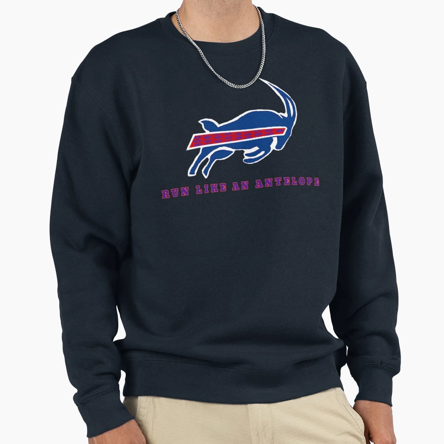 Run Like Antelope Sweatshirt - Streetwear Style for Adults - T-Shirt, Sweatshirt, Hoodie