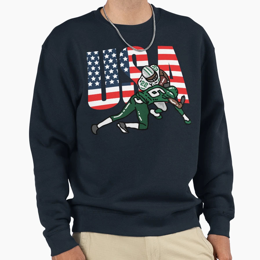 Flag And Text United States And Sweatshirt - Novelty Apparel Men Women - T-Shirt, Sweatshirt, Hoodie