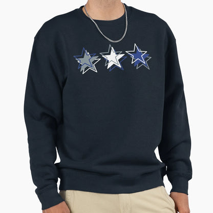 Dallas Cowboys Pattern Navy Sweatshirt - Trendy Graphic for Adults - T-Shirt, Sweatshirt, Hoodie