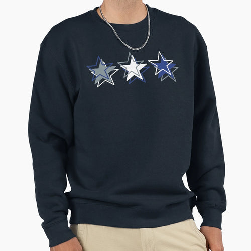 Dallas Cowboys Pattern Navy Sweatshirt - Trendy Graphic for Adults - T-Shirt, Sweatshirt, Hoodie