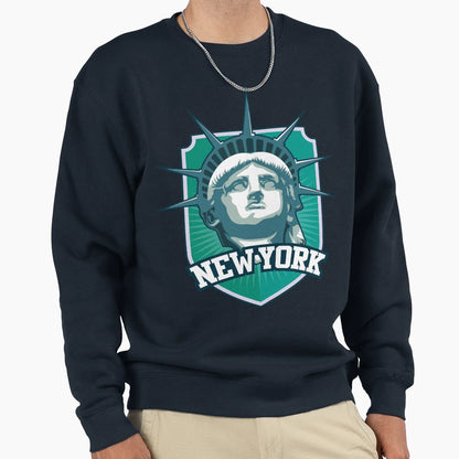 New York Badge Sweatshirt - Minimalist Print Unisex - T-Shirt, Sweatshirt, Hoodie