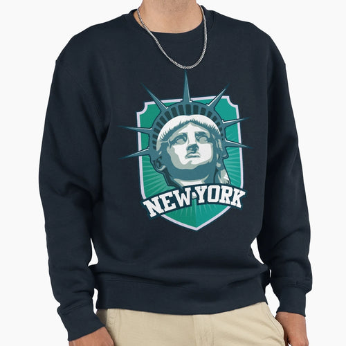New York Badge Sweatshirt - Minimalist Print Unisex - T-Shirt, Sweatshirt, Hoodie