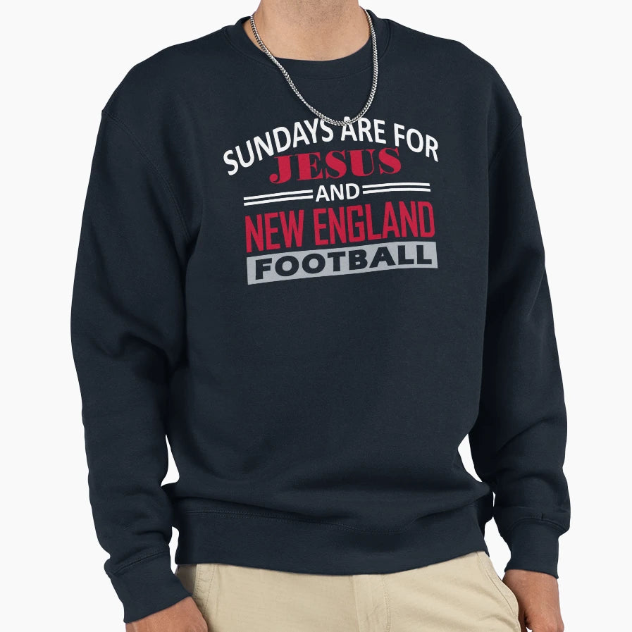 New England Pro Football And Jesus Sweatshirt - Custom Art Print Men Women - T-Shirt, Sweatshirt, Hoodie