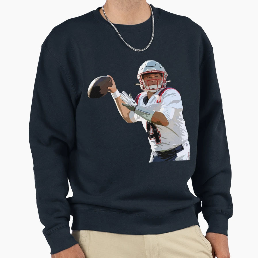 Bailey Zappe Sweatshirt - Custom Art Print for Adults - T-Shirt, Sweatshirt, Hoodie