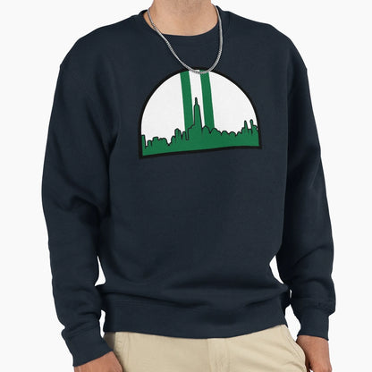 Jets Helmet New York Skyline Sweatshirt - Unique Graphic for Adults - T-Shirt, Sweatshirt, Hoodie