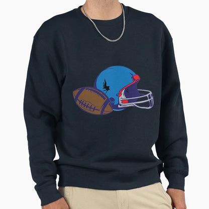 Football Helmet American Football Sweatshirt - Novelty Apparel Men Women - T-Shirt, Sweatshirt, Hoodie