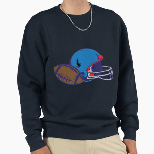 Football Helmet American Football Sweatshirt - Novelty Apparel Men Women - T-Shirt, Sweatshirt, Hoodie
