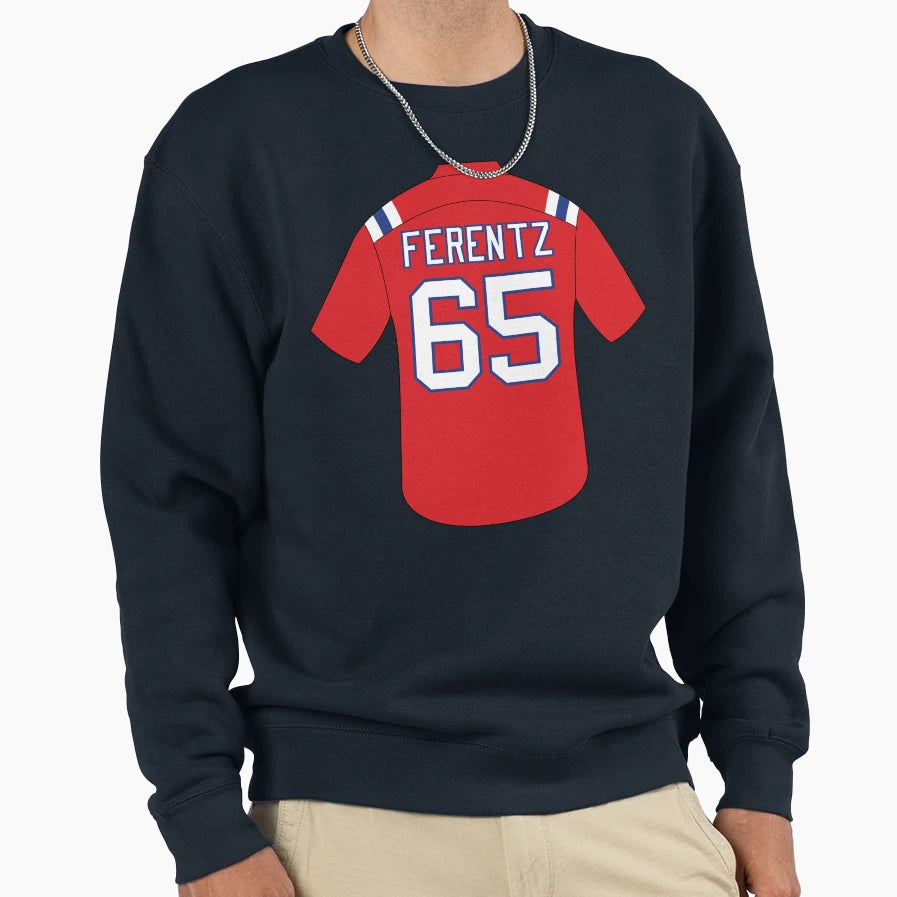 James Ferentz Jersey Number 65 Sweatshirt - Unique Graphic Men Women - T-Shirt, Sweatshirt, Hoodie