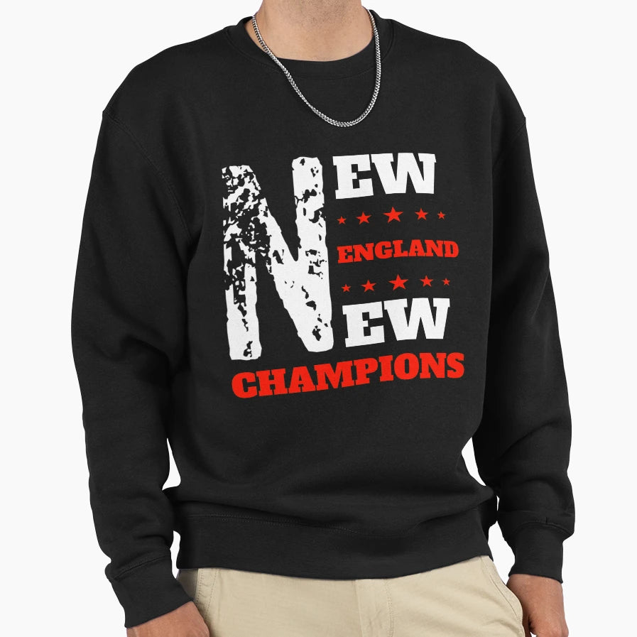 New England New Champions Football Sweatshirt - Aesthetic Graphic Unisex - T-Shirt, Sweatshirt, Hoodie