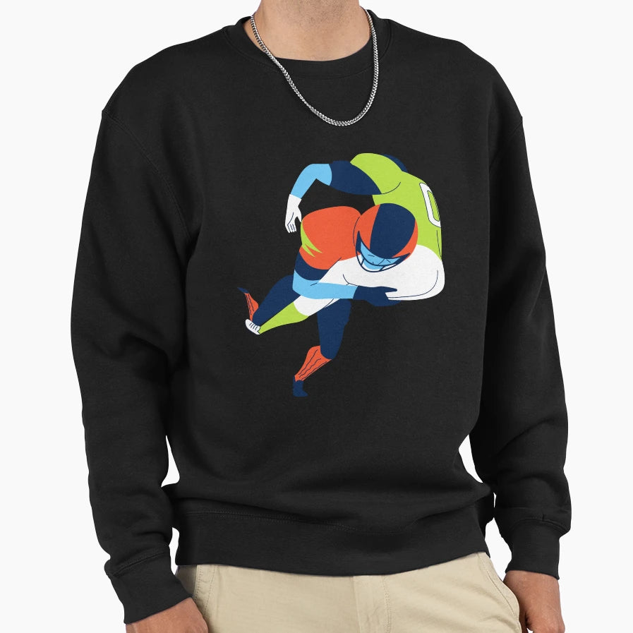 American Football Cartoon Sweatshirt - Aesthetic Graphic Unisex - T-Shirt, Sweatshirt, Hoodie