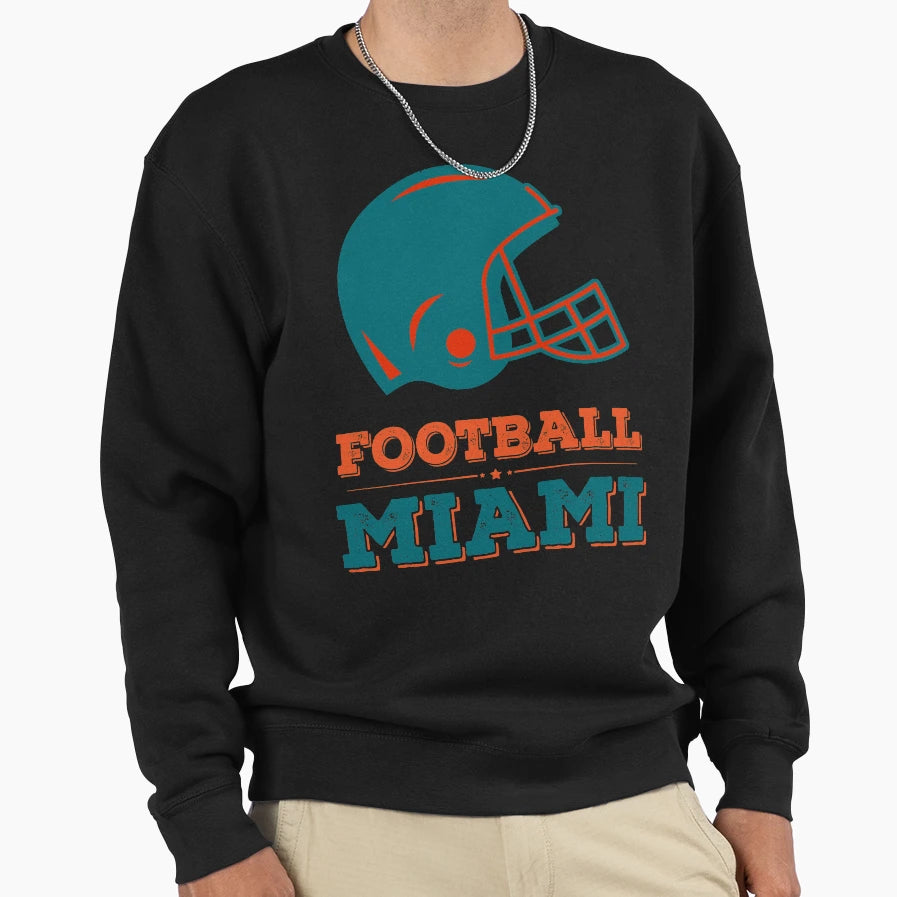 Miami Football Sweatshirt - Casual Everyday Wear Men Women - T-Shirt, Sweatshirt, Hoodie